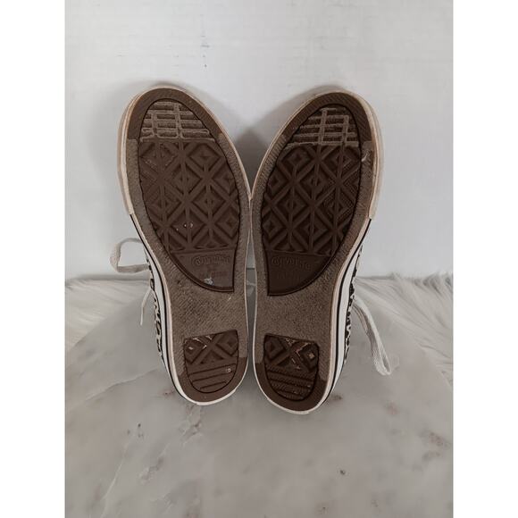 Converse All Star Low OX Youth Size 2 Sneaker Cheetah Print 366297F - Picture 9 of 13